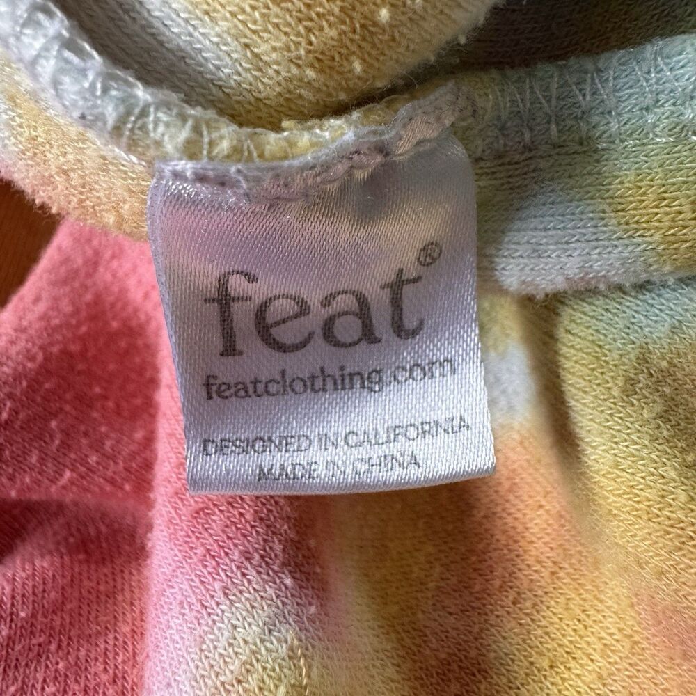 Feat Blanket Blend Tie Dye Rainbow Hooded Sweatshirt Unisex Size 1 - Picture 4 of 7